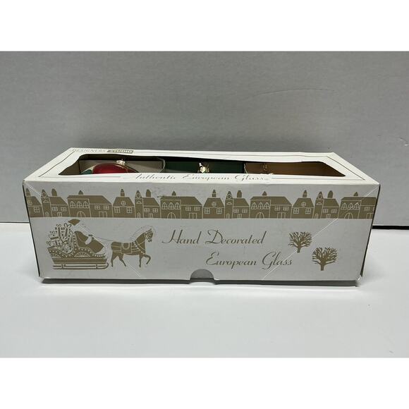 Hand-Decorated Glass Ornaments European-Style Design 3 Ornaments Polish Designed - Picture 2 of 16